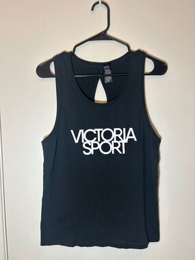 Victoria Sport Black Logo Performance Tank Size S Victorias Secret